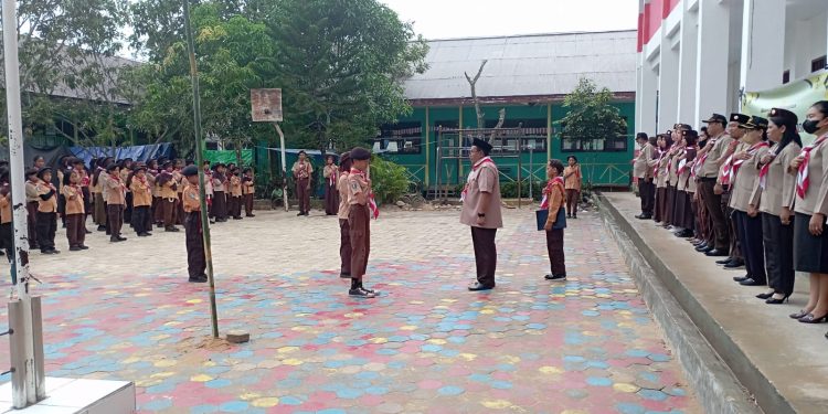 Gelar Scout Camp Competition 1, SDN 003 Sangatta Utara Ajak Siswa Berkemah dan Lomba